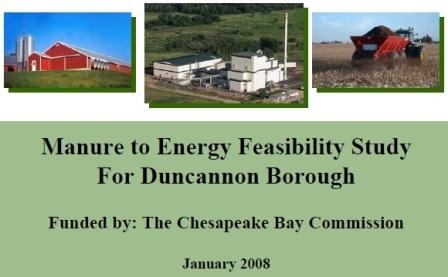 Manure to Energy Feasibility Study front cover image